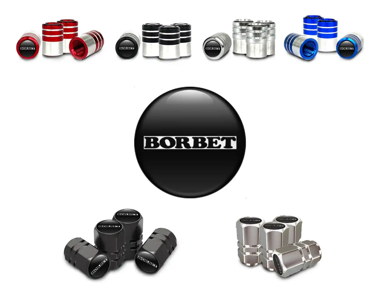 Borbet Wheel Valve Caps Bicycle Pro Edition